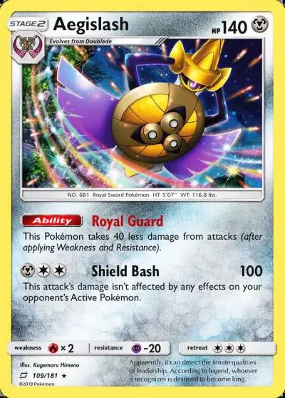 Aegislash 109/181 Team Up Pokemon card