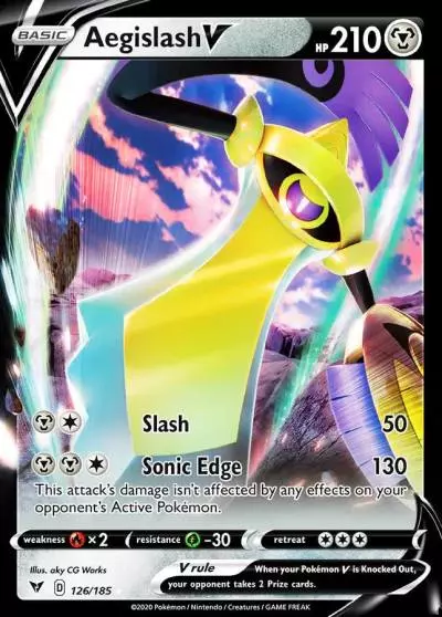 Aegislash V 126/185 Vivid Voltage Pokemon card