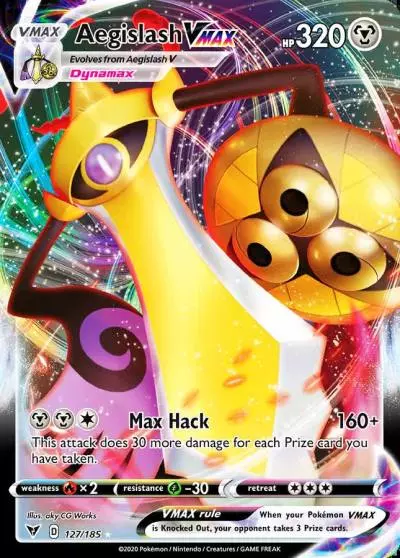 Aegislash VMAX 127/185 Vivid Voltage Pokemon card