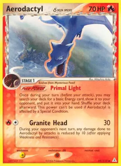 Aerodactyl δ 35/110 Holon Phantoms Pokemon card