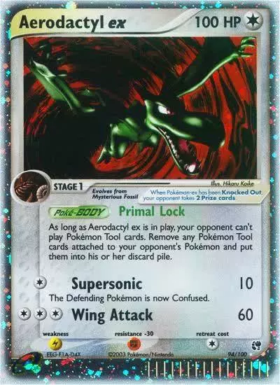 Aerodactyl ex 94/100 Sandstorm Pokemon card