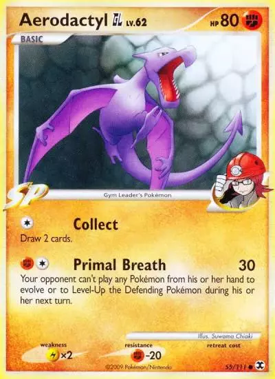 Aerodactyl GL 55/111 Rising Rivals Pokemon card