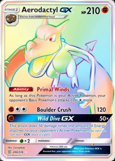 Aerodactyl-GX 244/236 Unified Minds Pokemon card