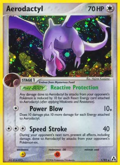 Aerodactyl 1/92 Legend Maker Pokemon card