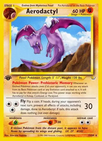Aerodactyl 15/64 Neo Revelation Pokemon card