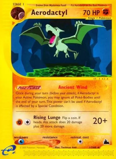 Aerodactyl 1/144 Skyridge Pokemon card