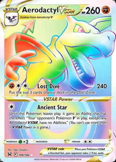 Aerodactyl VSTAR 199/196 Lost Origin Pokemon card