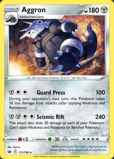 Aggron 111/198 Chilling Reign Pokemon card