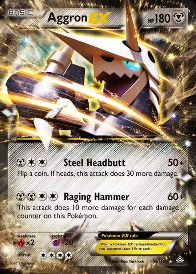 Aggron-EX 93/160 Primal Clash Pokemon card