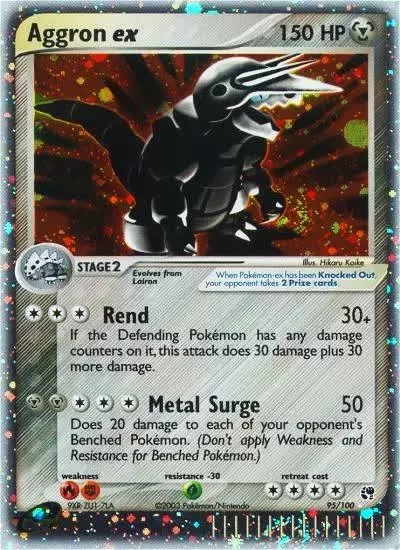 Aggron ex 95/100 Sandstorm Pokemon card