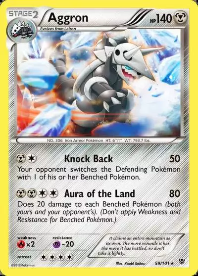 Aggron 59/101 Plasma Blast Pokemon card