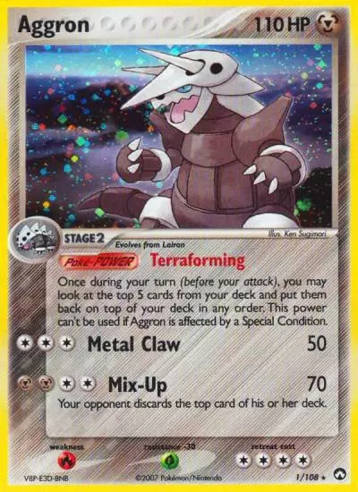 Aggron 1/108 Power Keepers Pokemon card