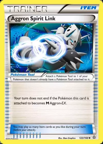 Aggron Spirit Link 123/160 Primal Clash Pokemon card