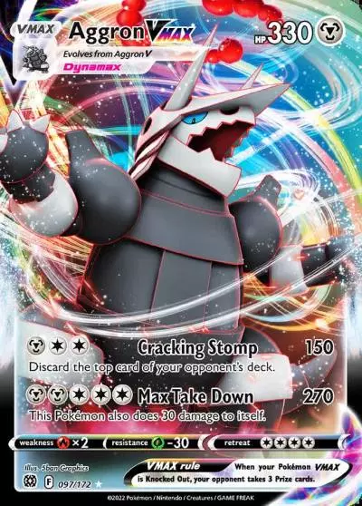 Aggron VMAX 97/172 Brilliant Stars Pokemon card