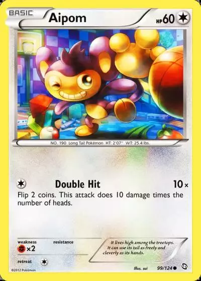 Aipom 99/124 Dragons Exalted Pokemon card
