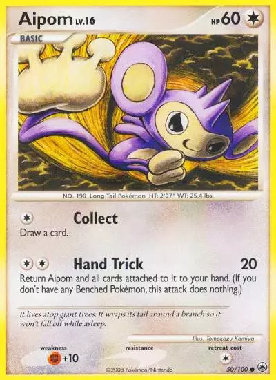Aipom 50/100 Majestic Dawn Pokemon card