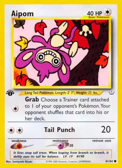 Aipom 41/64 Neo Revelation Pokemon card