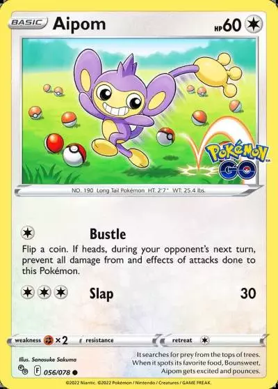 Aipom 56/78 Pokémon GO Pokemon card