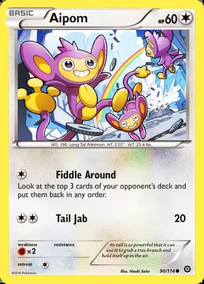 Aipom 90/114 Steam Siege Pokemon card