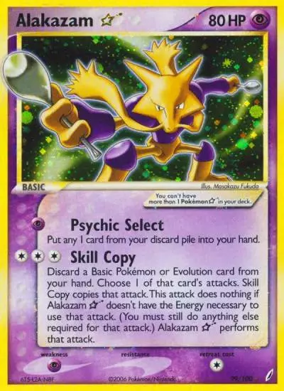 Alakazam ★ 99/100 Crystal Guardians Pokemon card