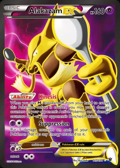 Alakazam-EX 117/124 Fates Collide Pokemon card