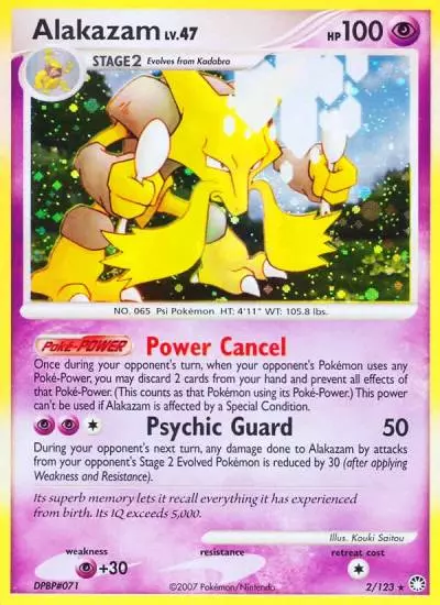 Alakazam 2/123 Mysterious Treasures Pokemon card