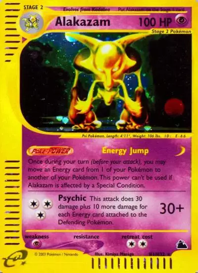 Alakazam H1/144 Skyridge Pokemon card