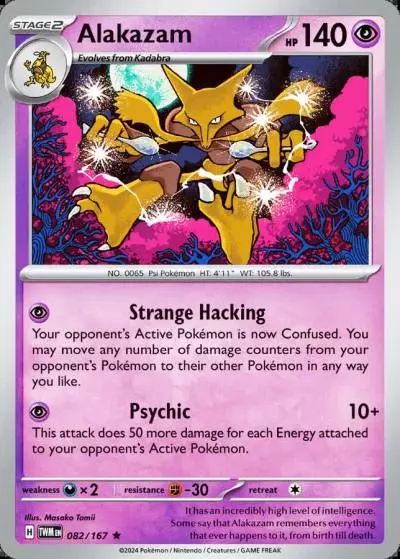 Alakazam 82/167 Twilight Masquerade Pokemon card