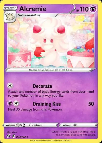 Alcremie 87/192 Rebel Clash Pokemon card