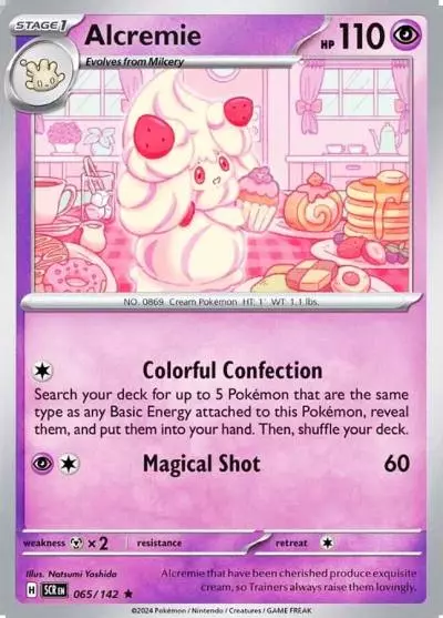 Alcremie 65/142 Stellar Crown Pokemon card