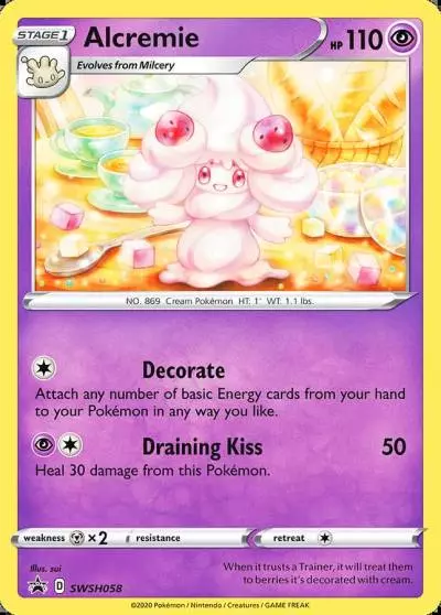 Alcremie SWSH058/307 SWSH Black Star Promos Pokemon card