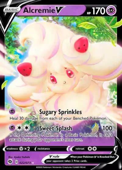 Alcremie V 22/73 Champion's Path Pokemon card