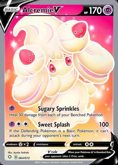 Alcremie V 64/72 Shining Fates Pokemon card