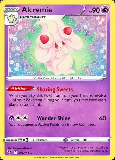 Alcremie 81/185 Vivid Voltage Pokemon card
