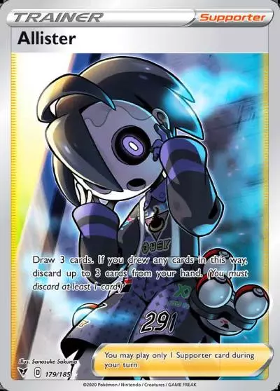 Allister 179/185 Vivid Voltage Pokemon card