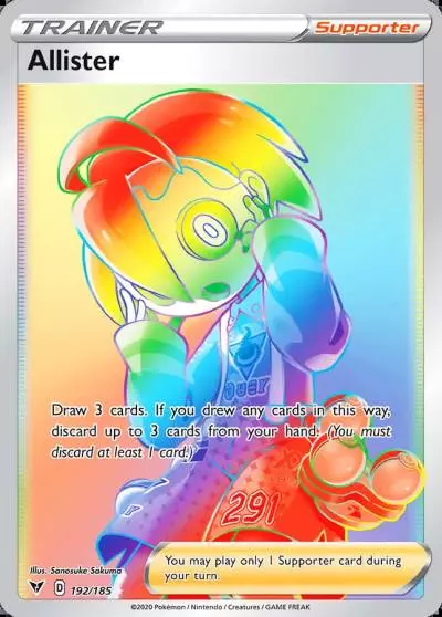 Allister 192/185 Vivid Voltage Pokemon card