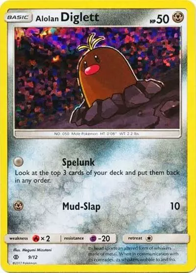 Alolan Diglett 9/12 McDonald's Collection 2017 Pokemon card