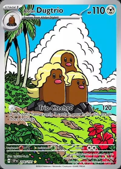 Alolan Dugtrio 208/191 Surging Sparks Pokemon card