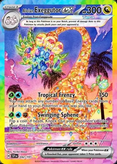 Alolan Exeggutor ex 242/191 Surging Sparks Pokemon card