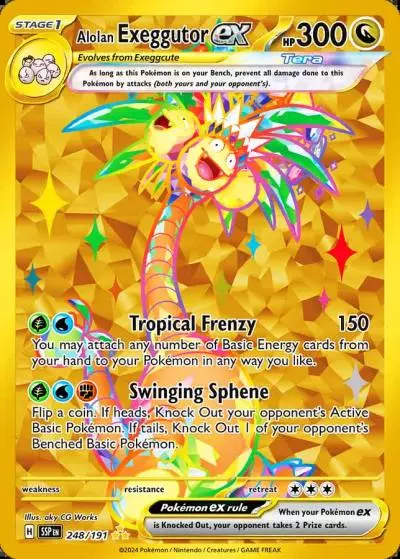 Alolan Exeggutor ex 248/191 Surging Sparks Pokemon card