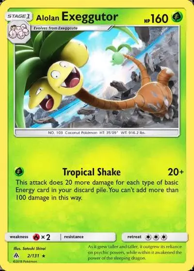 Alolan Exeggutor 2/131 Forbidden Light Pokemon card