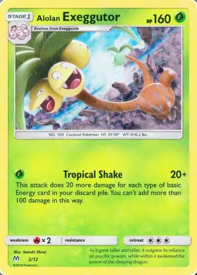 Alolan Exeggutor 2/12 McDonald's Collection 2019 Pokemon card