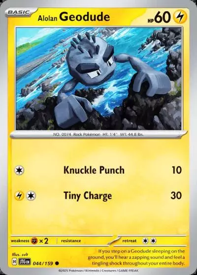 Alolan Geodude 44/159 Journey Together Pokemon card