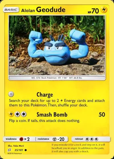 Alolan Geodude 35/181 Team Up Pokemon card