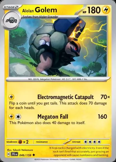 Alolan Golem 46/159 Journey Together Pokemon card