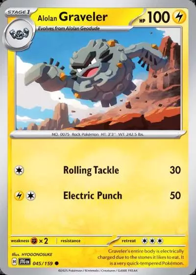 Alolan Graveler 45/159 Journey Together Pokemon card