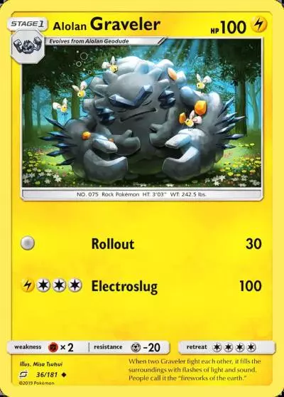 Alolan Graveler 36/181 Team Up Pokemon card