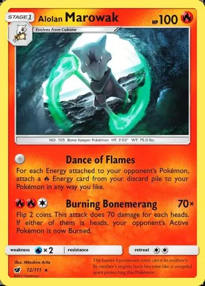 Alolan Marowak 12/111 Crimson Invasion Pokemon card