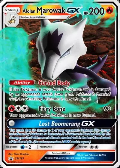 Alolan Marowak-GX SM187/248 SM Black Star Promos Pokemon card