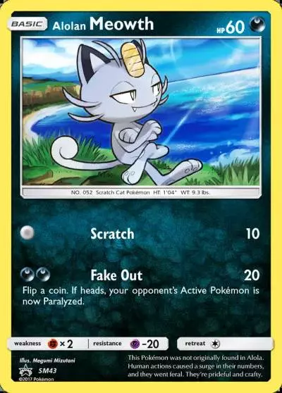 Alolan Meowth SM43/248 SM Black Star Promos Pokemon card